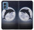 S3510 Dauphin Lune Nuit Etui Coque Housse pour Motorola Moto G Play 4G (2024)