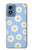 S3681 Motif de fleurs de marguerite Etui Coque Housse pour Motorola Moto G Play 4G (2024)