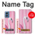 S3805 Flamant Rose Pastel Etui Coque Housse pour Motorola Moto G Play 4G (2024)