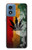 S3890 Drapeau Rasta Reggae Fumée Etui Coque Housse pour Motorola Moto G Play 4G (2024)