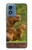 S3917 Cochon d'Inde géant de la famille Capybara Etui Coque Housse pour Motorola Moto G Play 4G (2024)