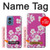 S3924 Fond rose fleur de cerisier Etui Coque Housse pour Motorola Moto G Play 4G (2024)