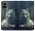 S1516 Loup blanc Etui Coque Housse pour Motorola Moto G 5G (2024)