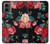 S3112 Motif floral Rose Noir Etui Coque Housse pour Motorola Moto G 5G (2024)