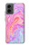 S3444 Art numérique liquide coloré Etui Coque Housse pour Motorola Moto G 5G (2024)