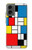 S3814 Composition de dessin au trait Piet Mondrian Etui Coque Housse pour Motorola Moto G 5G (2024)
