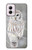 S1566 Milou Blanc Chouette Chouette Etui Coque Housse pour Motorola Moto G Power 5G (2024)