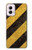 S2231 Noir et Jaune Ligne de risque rayé Etui Coque Housse pour Motorola Moto G Power 5G (2024)