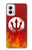 S2803 Feu Rouge Diable Lance Symbole Etui Coque Housse pour Motorola Moto G Power 5G (2024)