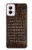 S2850 Imprimé alligator marron Peau graphique Etui Coque Housse pour Motorola Moto G Power 5G (2024)