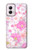 S3036 Flore de fleur rose douce Etui Coque Housse pour Motorola Moto G Power 5G (2024)