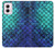 S3047 Vert Sirène écailles de poisson Etui Coque Housse pour Motorola Moto G Power 5G (2024)
