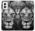 S3372 Lion Visage Etui Coque Housse pour Motorola Moto G Power 5G (2024)