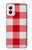 S3535 Rouge vichy Etui Coque Housse pour Motorola Moto G Power 5G (2024)