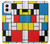 S3814 Composition de dessin au trait Piet Mondrian Etui Coque Housse pour Motorola Moto G Power 5G (2024)