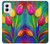 S3926 Peinture à l'huile de tulipe colorée Etui Coque Housse pour Motorola Moto G Power 5G (2024)