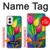 S3926 Peinture à l'huile de tulipe colorée Etui Coque Housse pour Motorola Moto G Power 5G (2024)