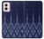 S3950 Motif textile thaïlandais bleu Etui Coque Housse pour Motorola Moto G Power 5G (2024)