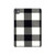 S2842 Noir et blanc Buffle motif de vérification Etui Coque Housse pour iPad Pro 11 (2024,2025)
