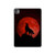 S2955 Loup Hurlant Rouge Lune Etui Coque Housse pour iPad Pro 11 (2024,2025)