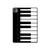 S3078 Noir et blanc Clavier de piano Etui Coque Housse pour iPad Pro 11 (2024,2025)