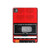 S3204 Rouge Cassette Recorder graphique Etui Coque Housse pour iPad Pro 11 (2024,2025)