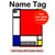 S0157 Composition Rouge Bleu Jaune Etui Coque Housse pour iPad Pro 13 (2024)