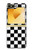 S1611 Échiquier Damier Noir Blanc Etui Coque Housse pour Samsung Galaxy Z Flip 6, Flip 7 FE