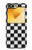 S1611 Échiquier Damier Noir Blanc Etui Coque Housse pour Samsung Galaxy Z Flip 6, Flip 7 FE