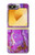 S2907 Violet Turquoise Pierre Etui Coque Housse pour Samsung Galaxy Z Flip 6, Flip 7 FE