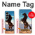 S0934 Sauvage Black Horse Etui Coque Housse pour Samsung Galaxy Z Fold 6