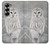 S1566 Milou Blanc Chouette Chouette Etui Coque Housse pour Samsung Galaxy Z Fold 6