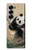 S2210 Peinture Art Panda Fluffy Etui Coque Housse pour Samsung Galaxy Z Fold 6