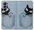 S2641 Noir Chat Poche Etui Coque Housse pour Samsung Galaxy Z Fold 6