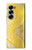 S2713 Serpent jaune imprimé graphique Peau Etui Coque Housse pour Samsung Galaxy Z Fold 6