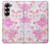 S3036 Flore de fleur rose douce Etui Coque Housse pour Samsung Galaxy Z Fold 6