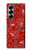 S3354 Rouge classique Bandana Etui Coque Housse pour Samsung Galaxy Z Fold 6