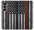 S3472 sapeur pompier Rouge mince ligne Drapeau Etui Coque Housse pour Samsung Galaxy Z Fold 6