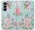S3494 Rose à pois millésimé Etui Coque Housse pour Samsung Galaxy Z Fold 6