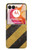 S2231 Noir et Jaune Ligne de risque rayé Etui Coque Housse pour Motorola Razr 50 Ultra