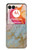 S3717 Imprimé graphique en marbre bleu pastel or rose Etui Coque Housse pour Motorola Razr 50 Ultra