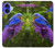 S1565 Oiseau bleu de bonheur Bleu Oiseau Etui Coque Housse pour iPhone 16
