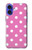 S2358 Rose à pois Etui Coque Housse pour iPhone 16