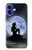 S2668 Silhouette sirène Lune Nuit Etui Coque Housse pour iPhone 16