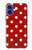 S2951 Rouge Pois Etui Coque Housse pour iPhone 16