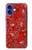 S3354 Rouge classique Bandana Etui Coque Housse pour iPhone 16