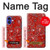 S3354 Rouge classique Bandana Etui Coque Housse pour iPhone 16
