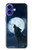 S3693 Pleine lune du loup blanc sinistre Etui Coque Housse pour iPhone 16