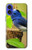 S3839 Oiseau bleu du bonheur Oiseau bleu Etui Coque Housse pour iPhone 16