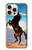 S0934 Sauvage Black Horse Etui Coque Housse pour iPhone 16 pro